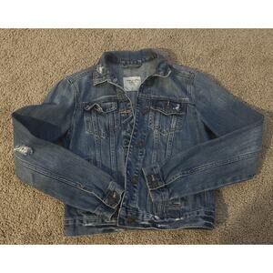 Abercrombie & Fitch Women's Jean Jacket Size XS Distressed